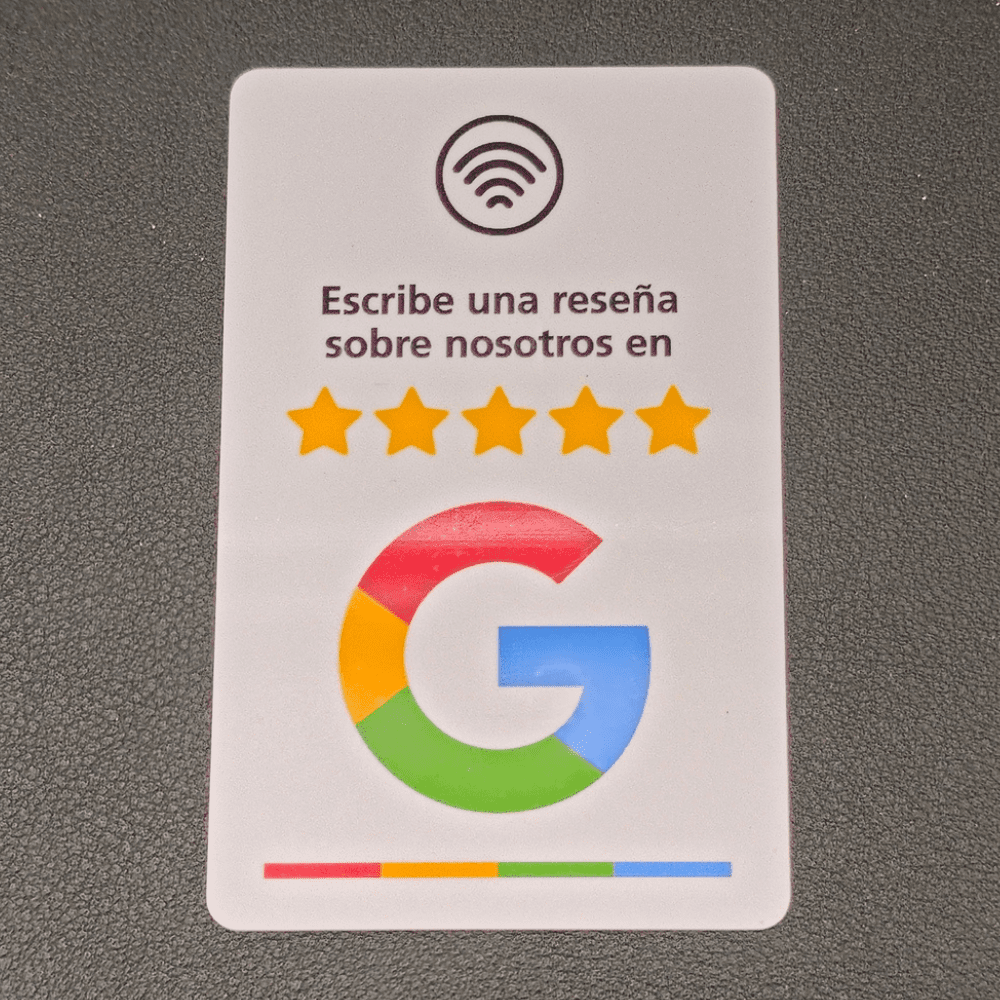 Tarjeta para conseguir Reseñas en Google